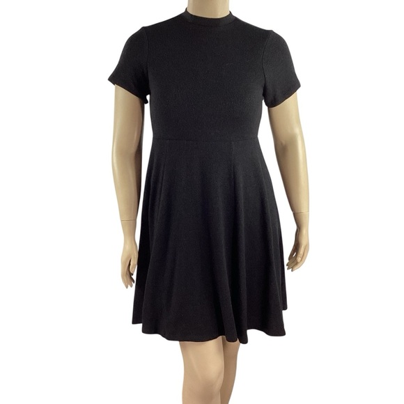 Torrid Mini Hacci Mock Neck Skater Dress Black Size 12 - Picture 1 of 7